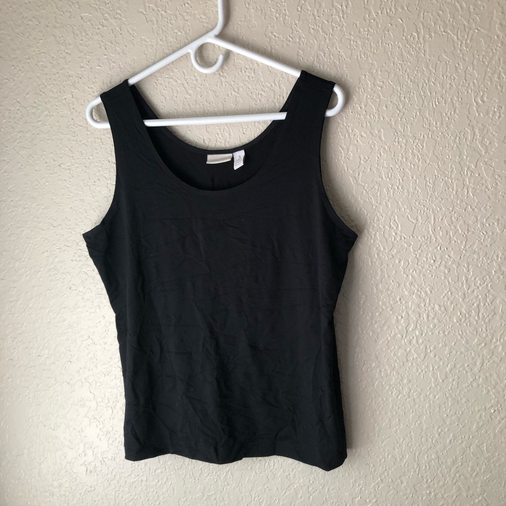 Chico’s black knit tank.